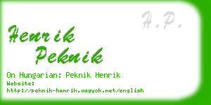 henrik peknik business card